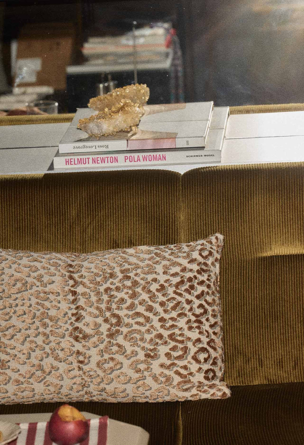 Housse de coussin Jacquard Léopard