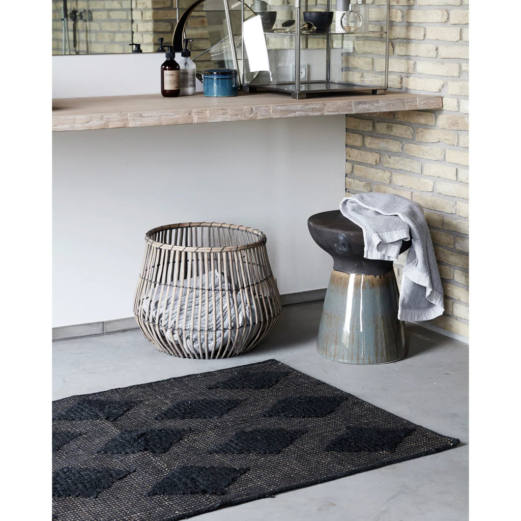 tabouret en faïence gris