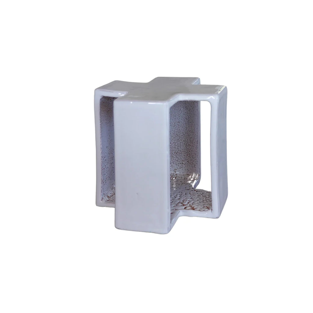 suspension blanche en forme de croix en céramique honoré déco 