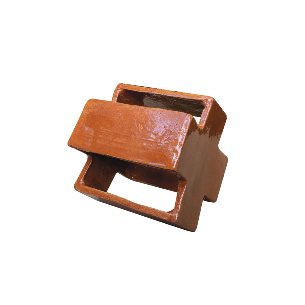 suspension caramel en forme de croix en céramique honoré déco 