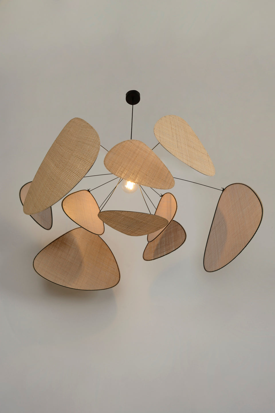 Suspension market set en raphia