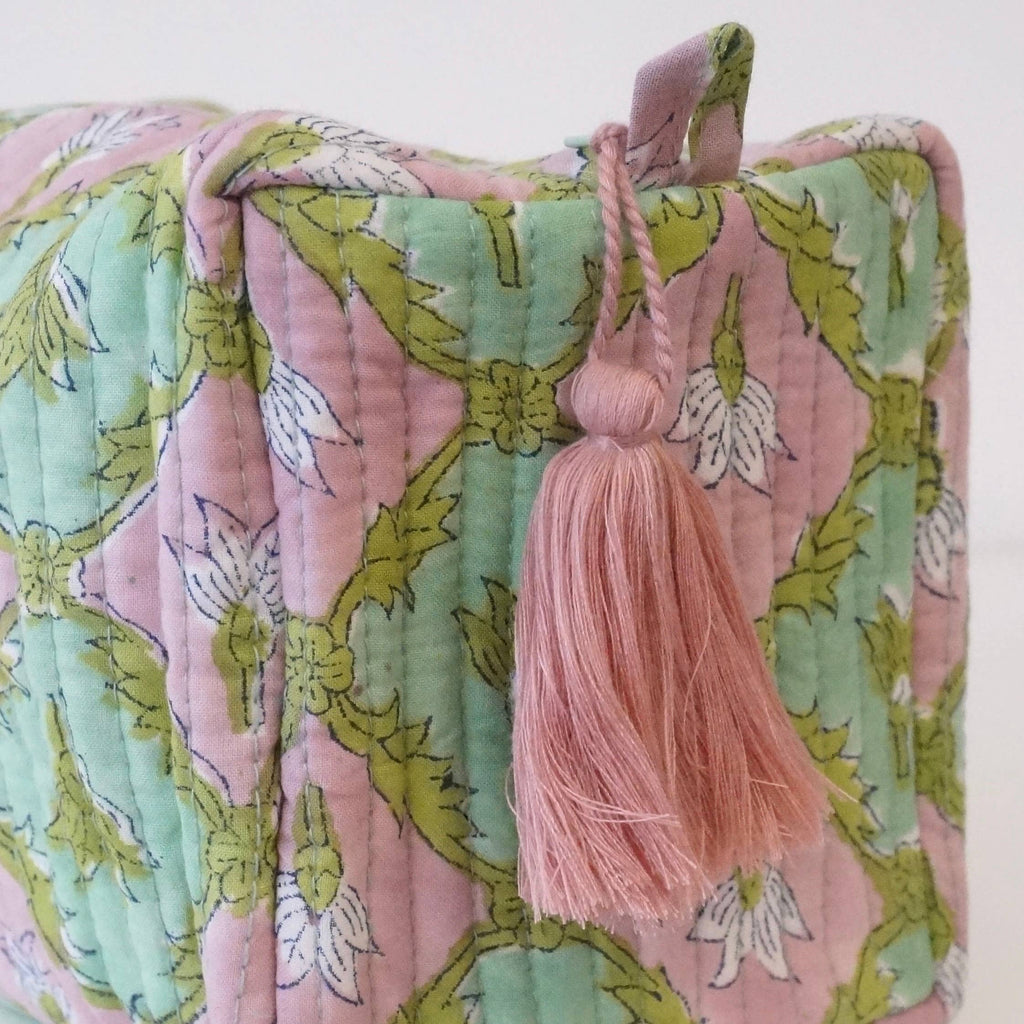 Trousse de toilette en coton imprimé N°121