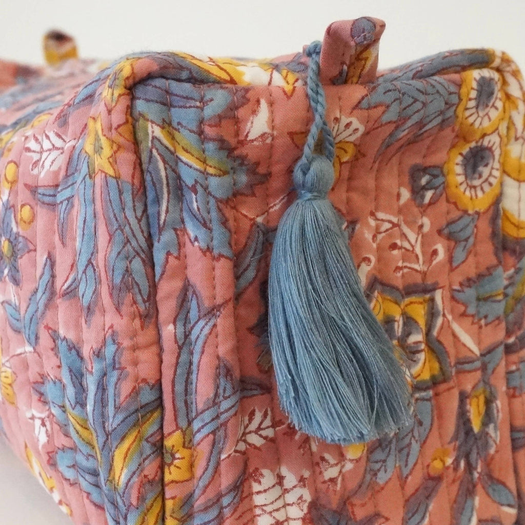Trousse de toilette en coton imprimé N°108