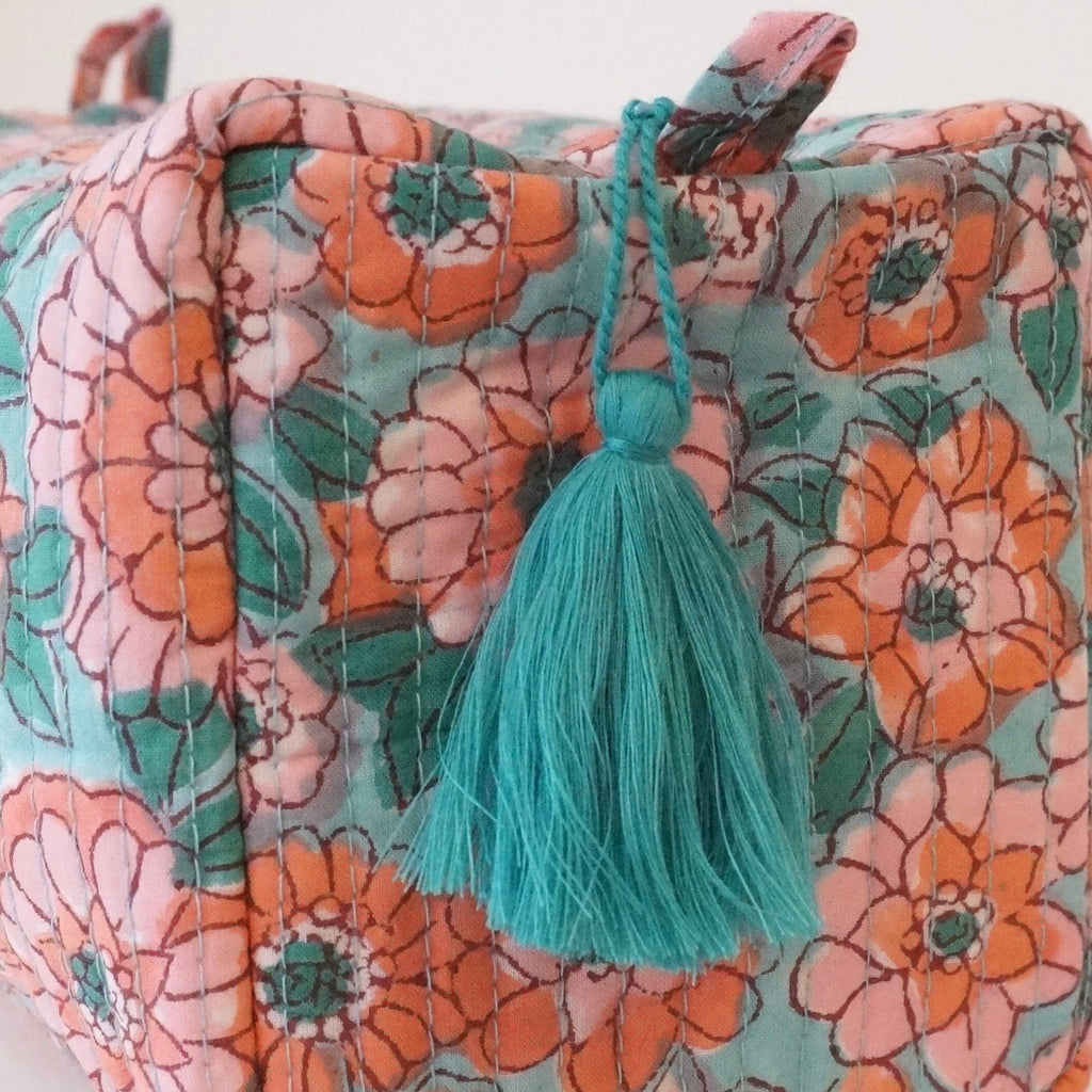Trousse de toilette en coton imprimé N°113