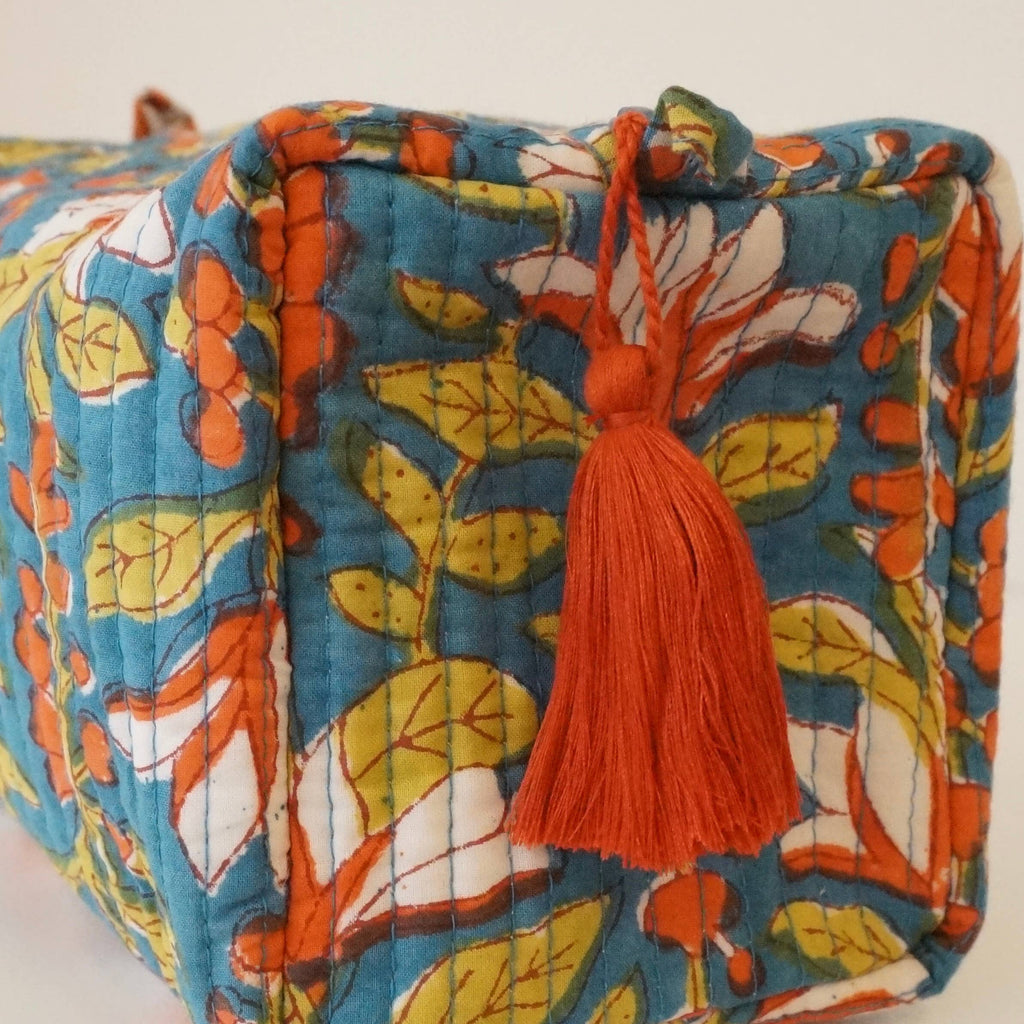Trousse de toilette en coton imprimé N°124