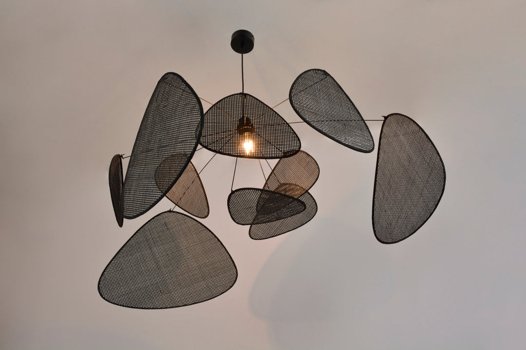 suspension market set screen en cannage noir