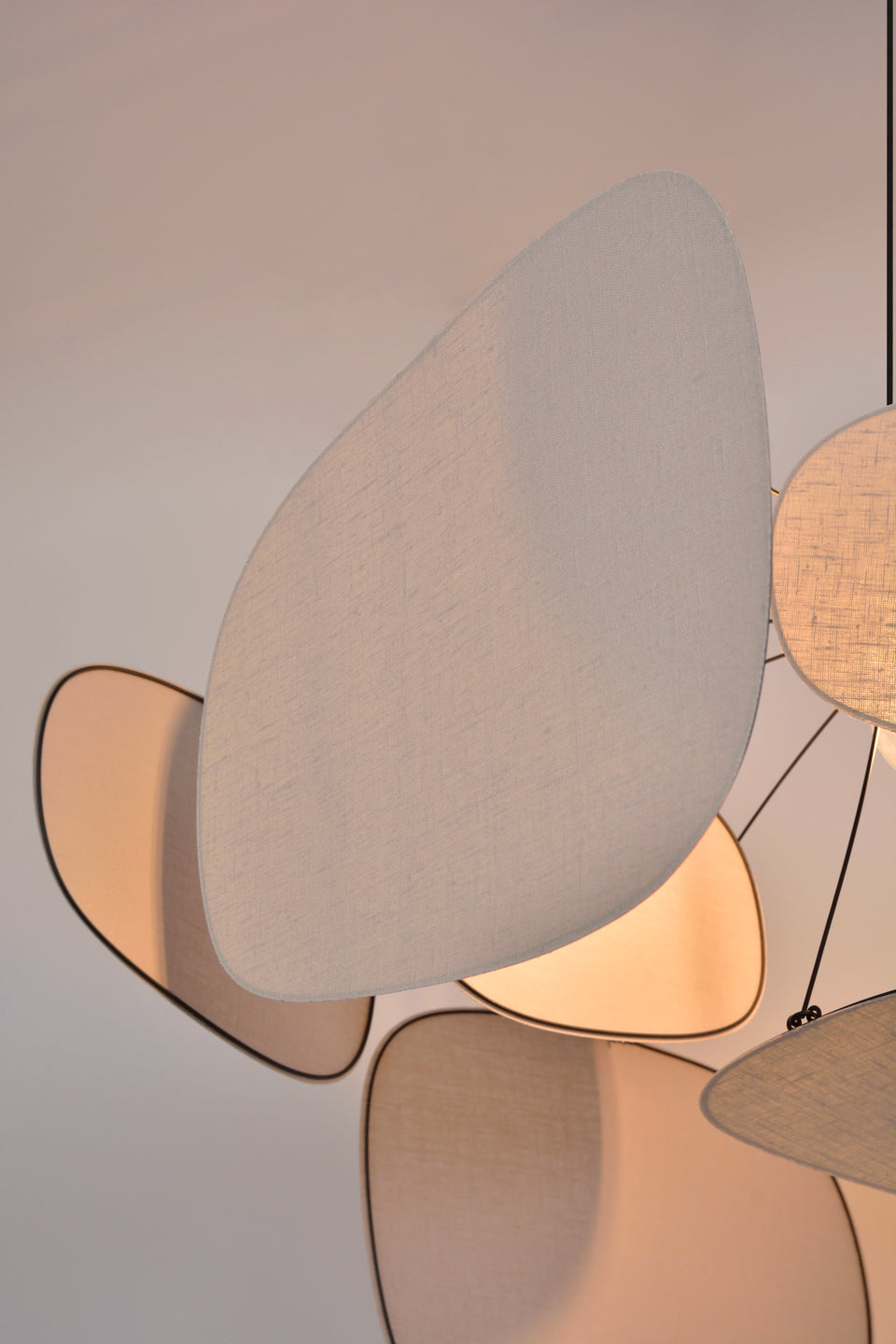 suspension market set screen mobile en lin beige