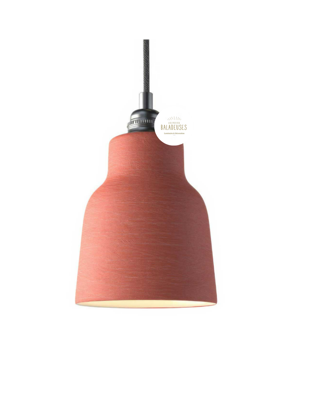 Abat jour Vaso Materia corail strié