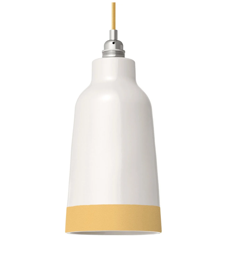 Abat jour bouteille bicolore materia jaune