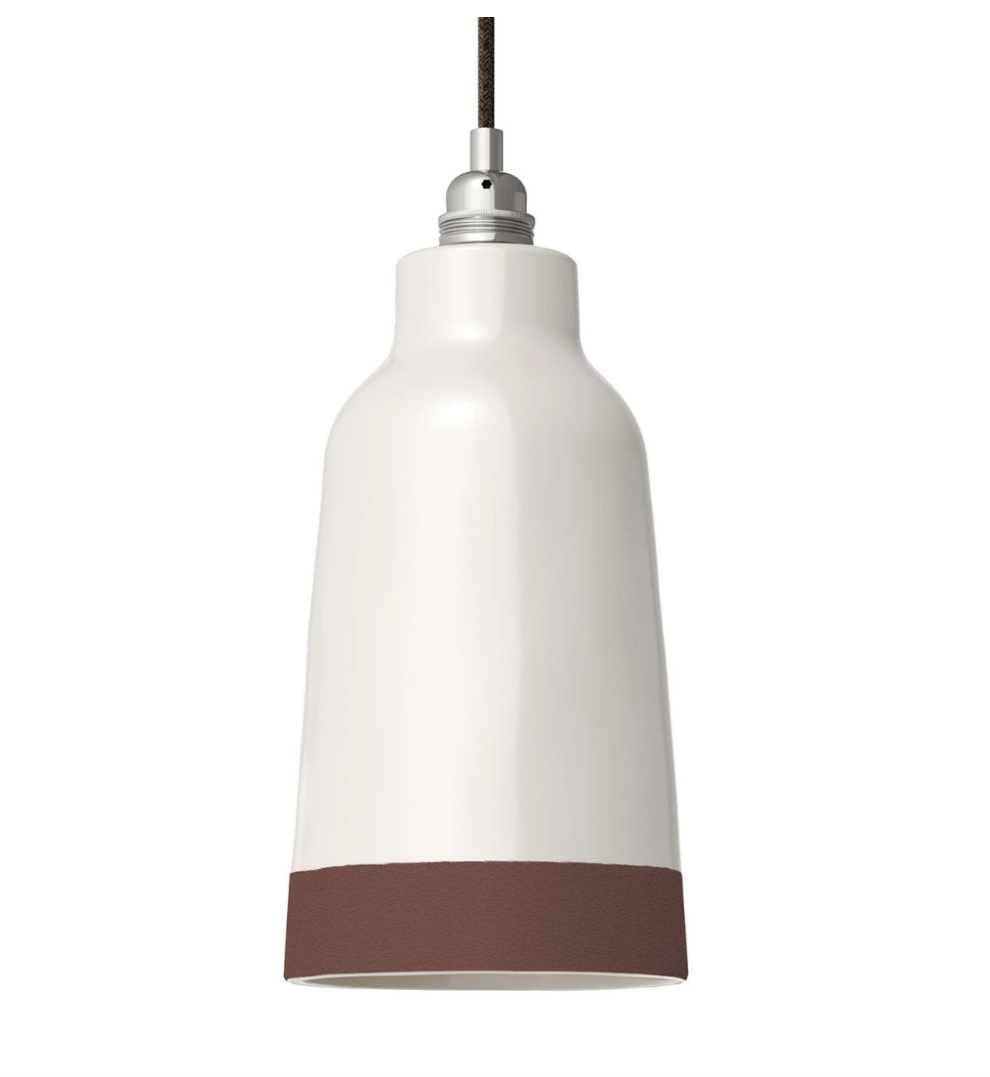 Abat jour bouteille bicolore materia marron