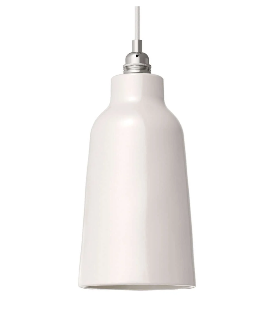 Abat jour bouteille materia blanc brillant