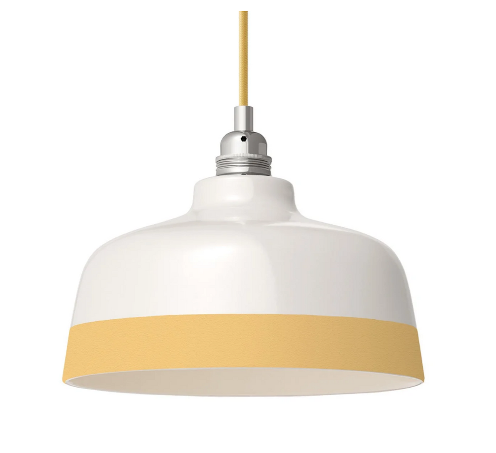 Abat jour coupe bicolore materia jaune