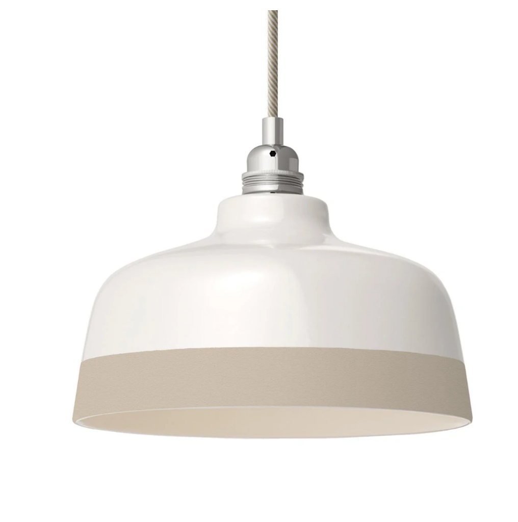 Abat jour coupe bicolore materia tourterelle
