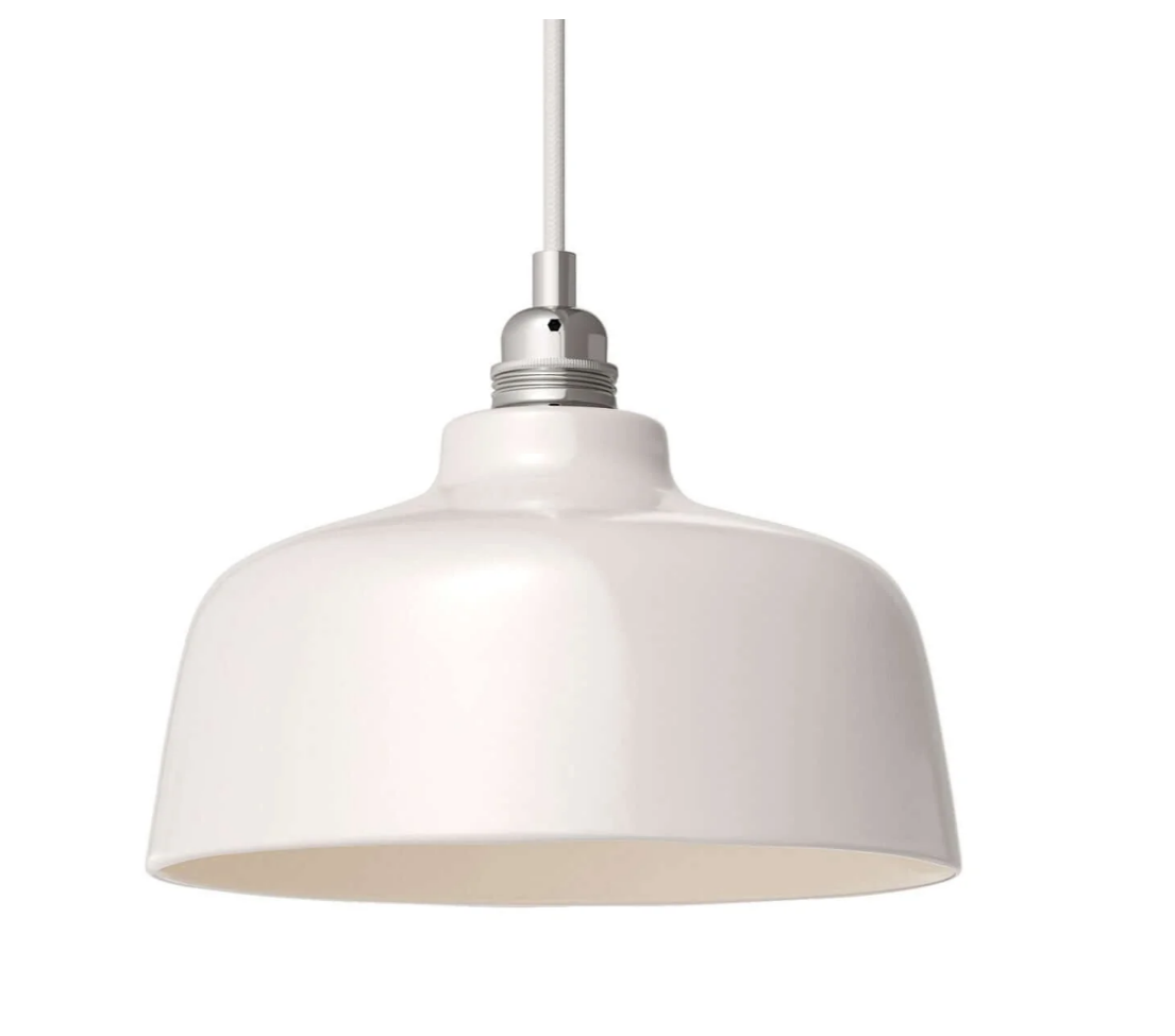 Abat jour coupe materia blanc brillant