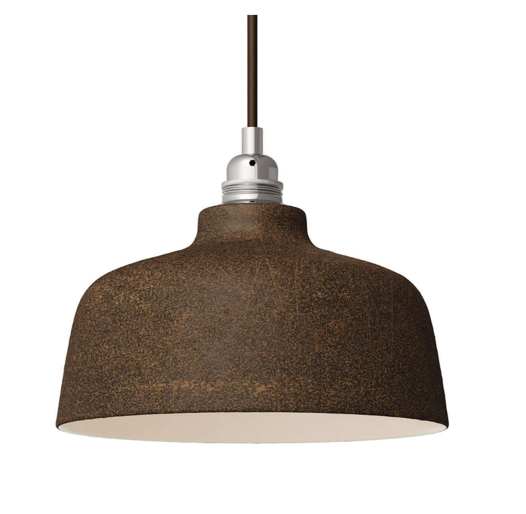 Abat jour coupe materia effet corten