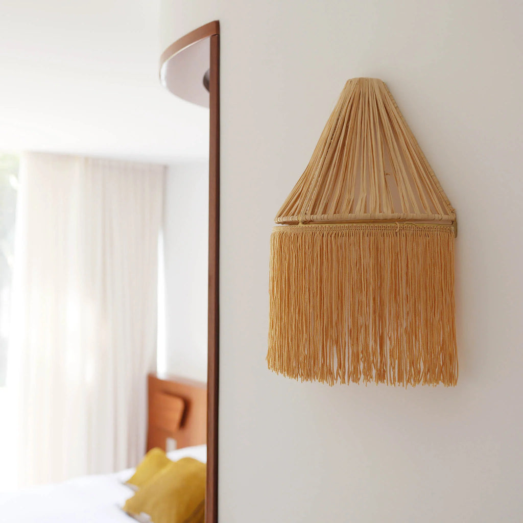 Applique murale xs franges honore deco dorée