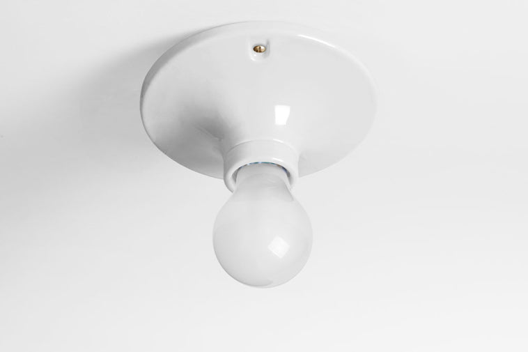 Applique ou plafonnier circulaire en porcelaine