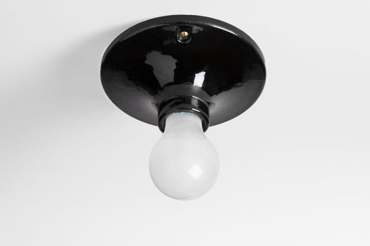 Applique ou plafonnier circulaire en porcelaine