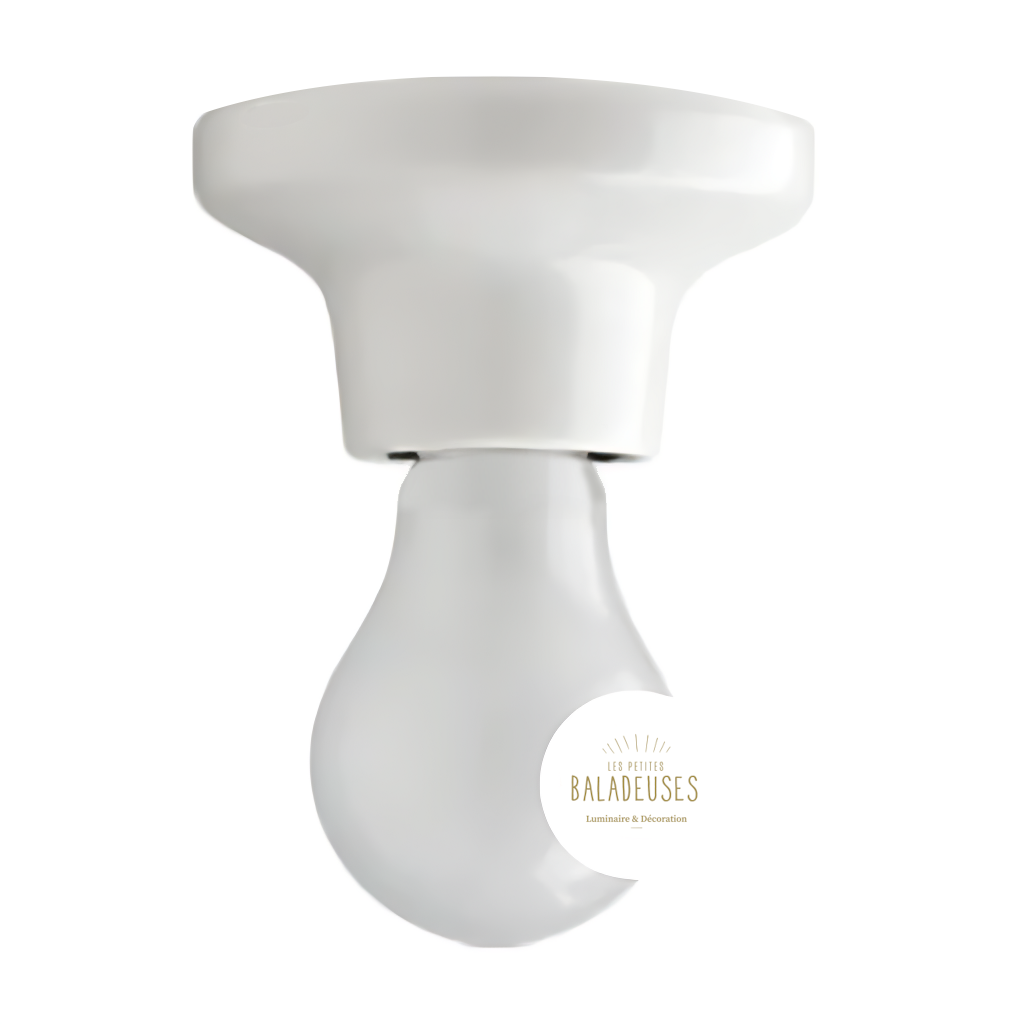 Applique en porcelaine blanche
