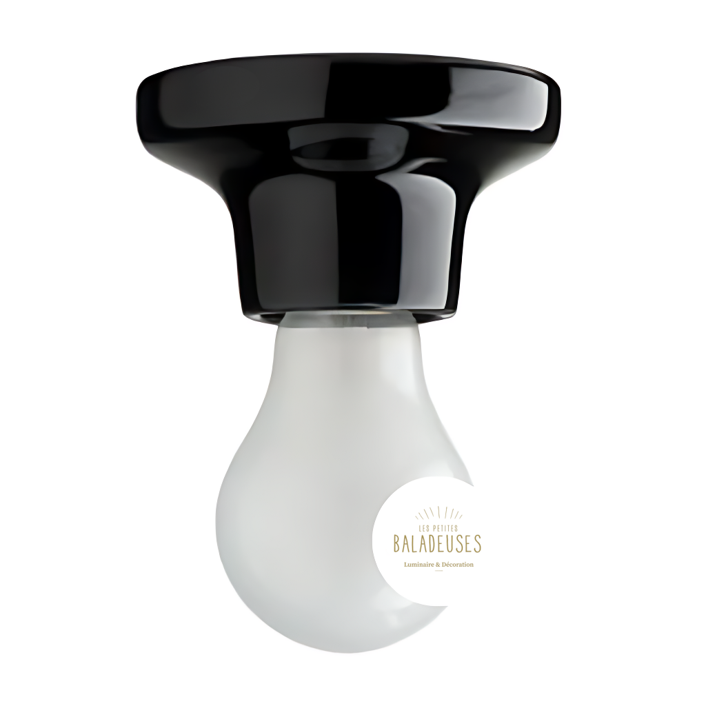 Applique en porcelaine noire