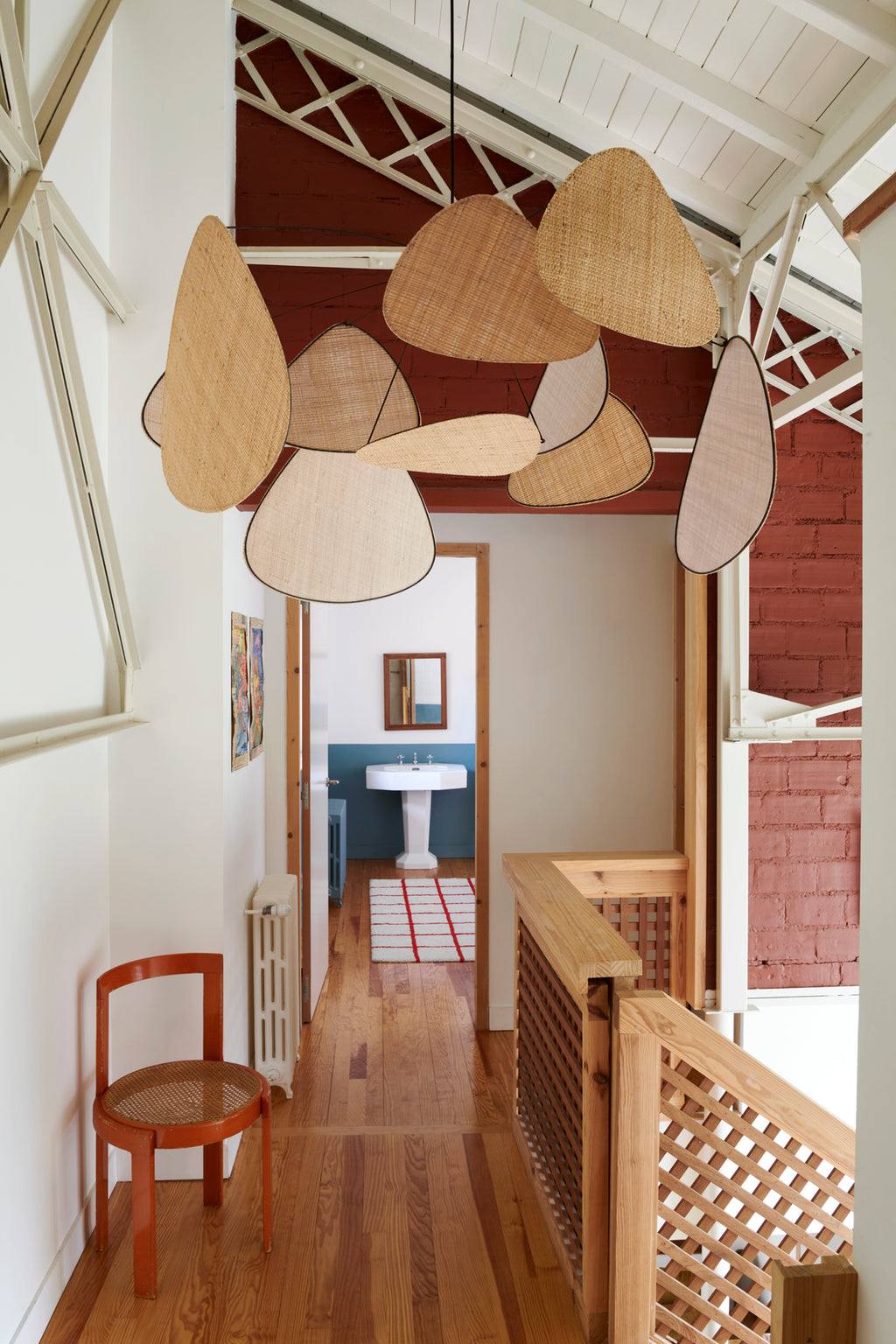 Suspension market set en raphia