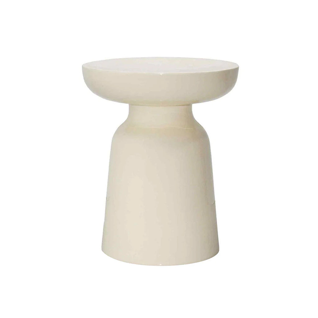 table d'appoint brillante blanche opjet