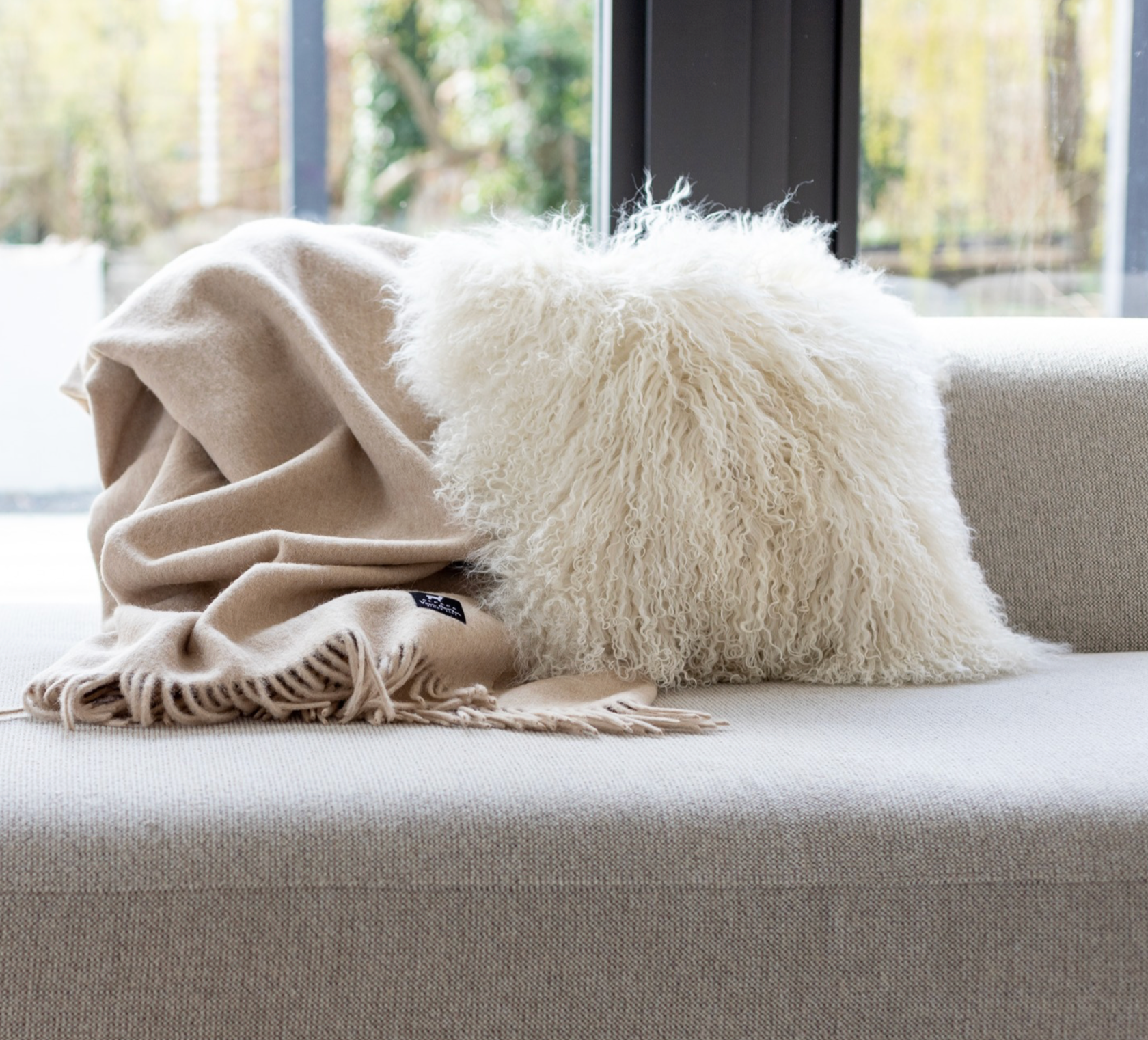 Coussin Mouton Tibétain