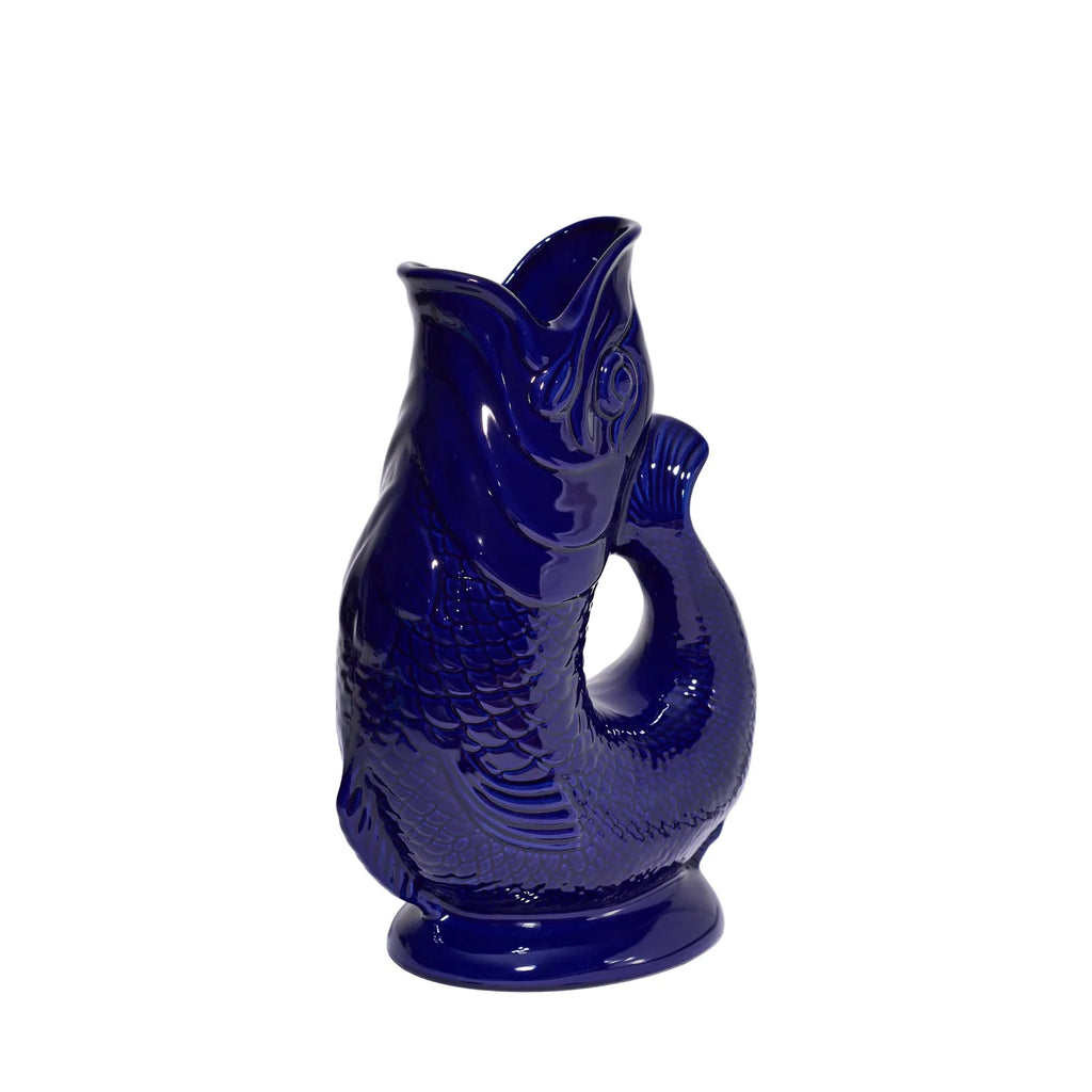 Carafe Gluckigluck bleu cobalt poisson glouglou M nantes les petites baladeuses