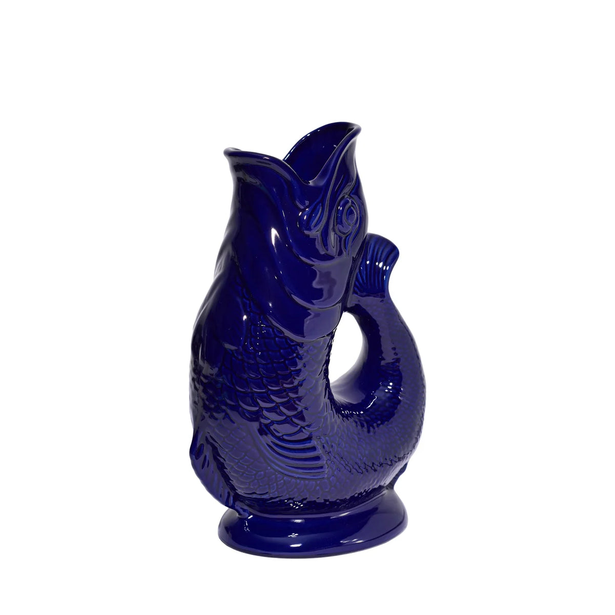 Carafe Gluckigluck bleu cobalt poisson glouglou M nantes les petites baladeuses