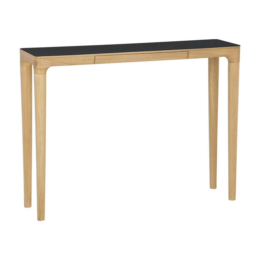 Console Heart n soul bois chene table noir Umage