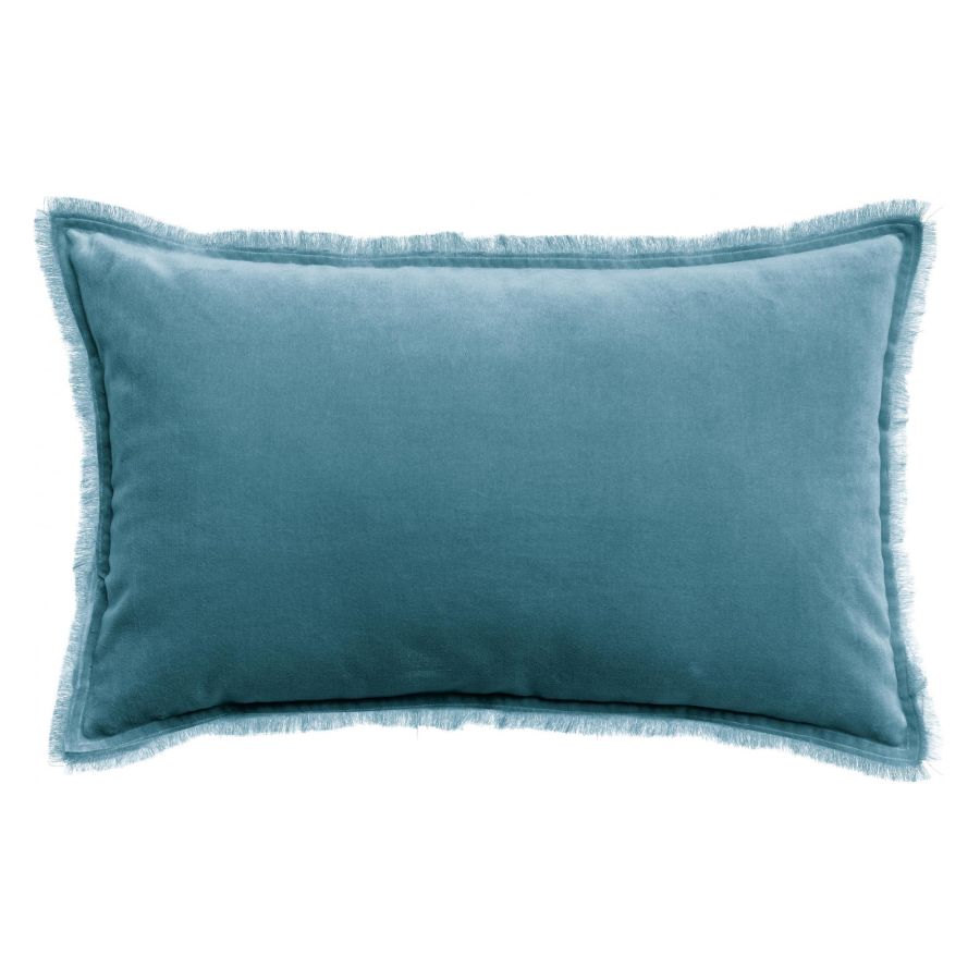 Coussin Fara velours acier rectangle Vivaraise Nantes Les Petites Baladeuses