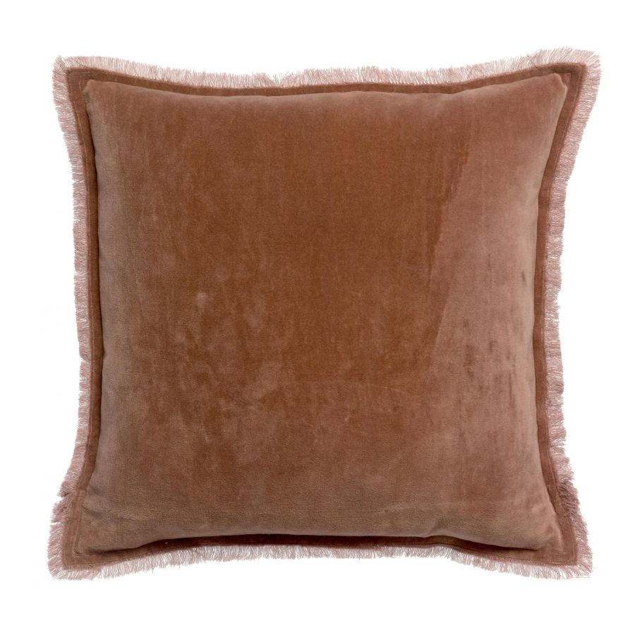 Coussin Fara velours bois de rose Vivaraise Nantes Les Petites Baladeuses
