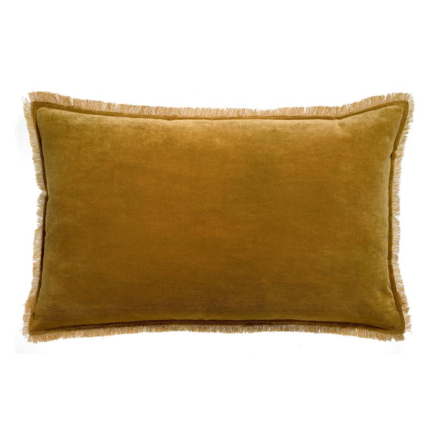 Coussin Fara velours bronze rectangle Vivaraise Nantes Les Petites Baladeuses