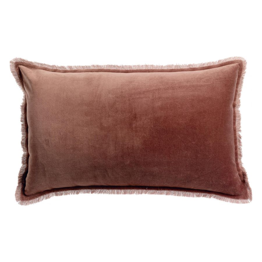 Coussin Fara velours café rectangle Vivaraise Nantes Les Petites Baladeuses