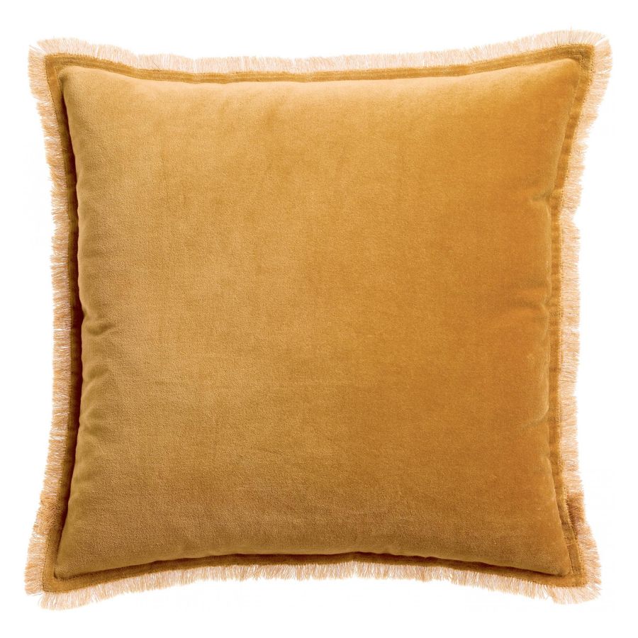 Coussin Fara velours cannelle Vivaraise Nantes Les Petites Baladeuses