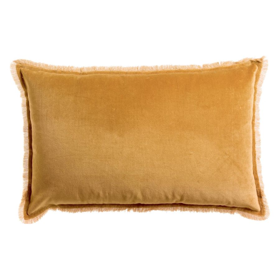 Coussin Fara velours cannelle rectangle Vivaraise Nantes Les Petites Baladeuses