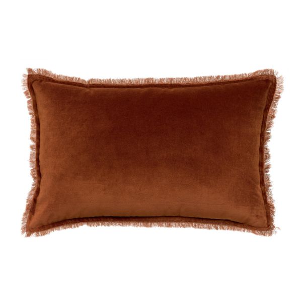 Coussin Fara velours caramel rectangle Vivaraise Nantes Les Petites Baladeuses