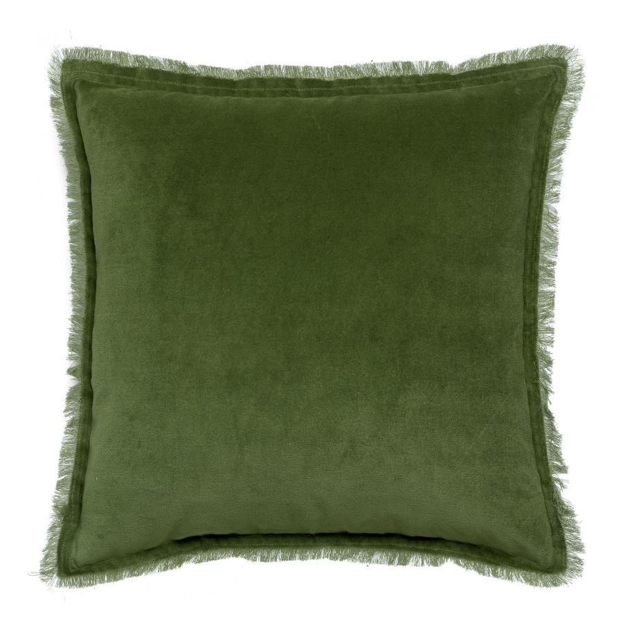 Coussin Fara velours eucalyptus Vivaraise Nantes Les Petites Baladeuses