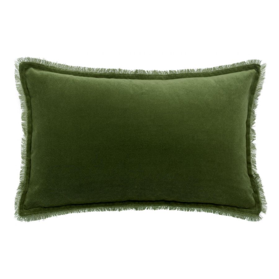 Coussin Fara velours eucalyptus rectangle Vivaraise Nantes Les Petites Baladeuses