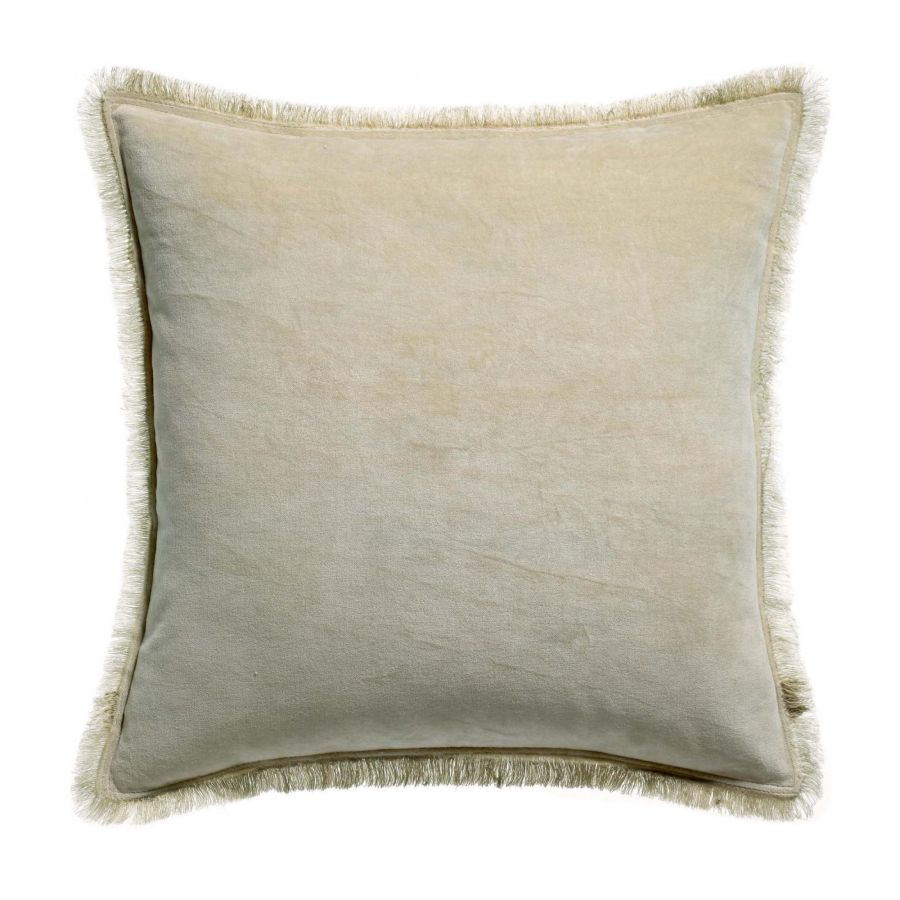 Coussin Fara velours lin Vivaraise Nantes Les Petites Baladeuses