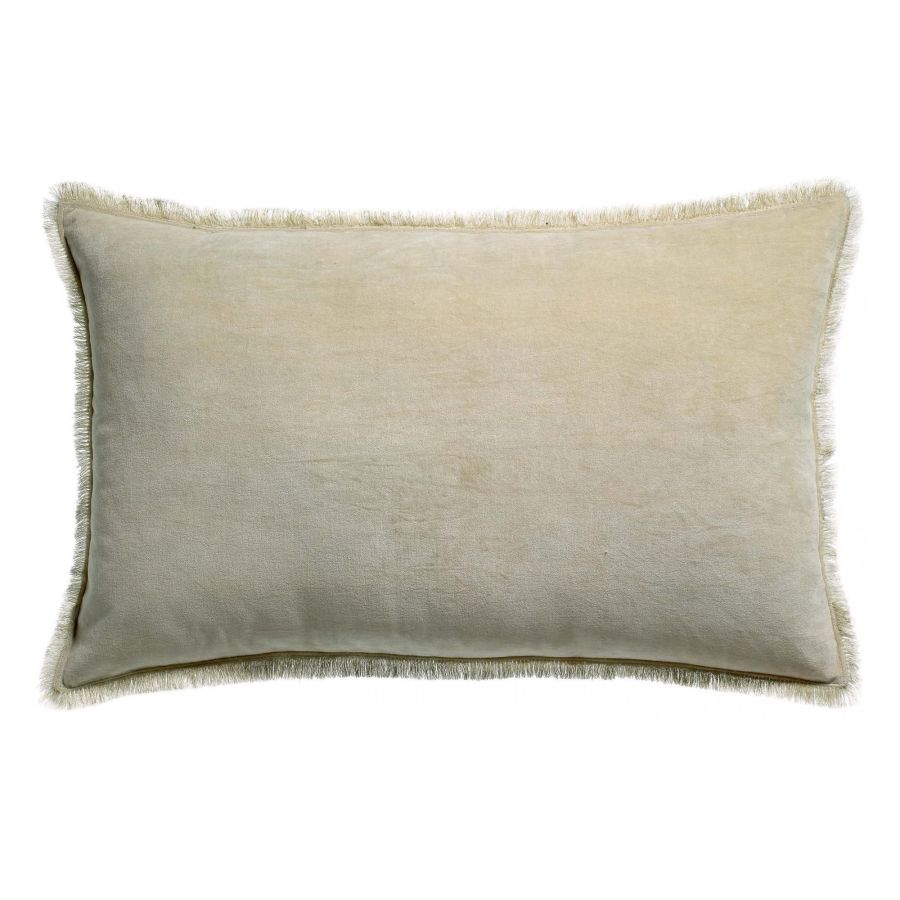 Coussin Fara velours lin Vivaraise Nantes Les Petites Baladeuses