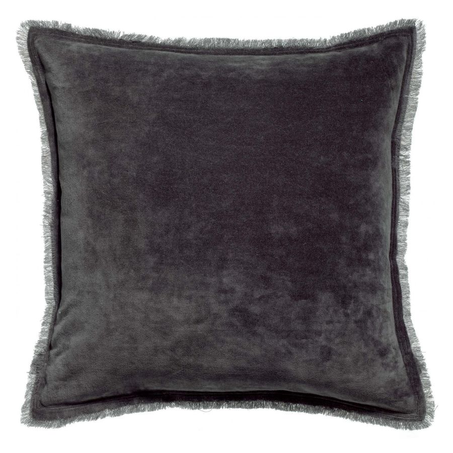 Coussin Fara velours ombre Vivaraise Nantes Les Petites Baladeuses