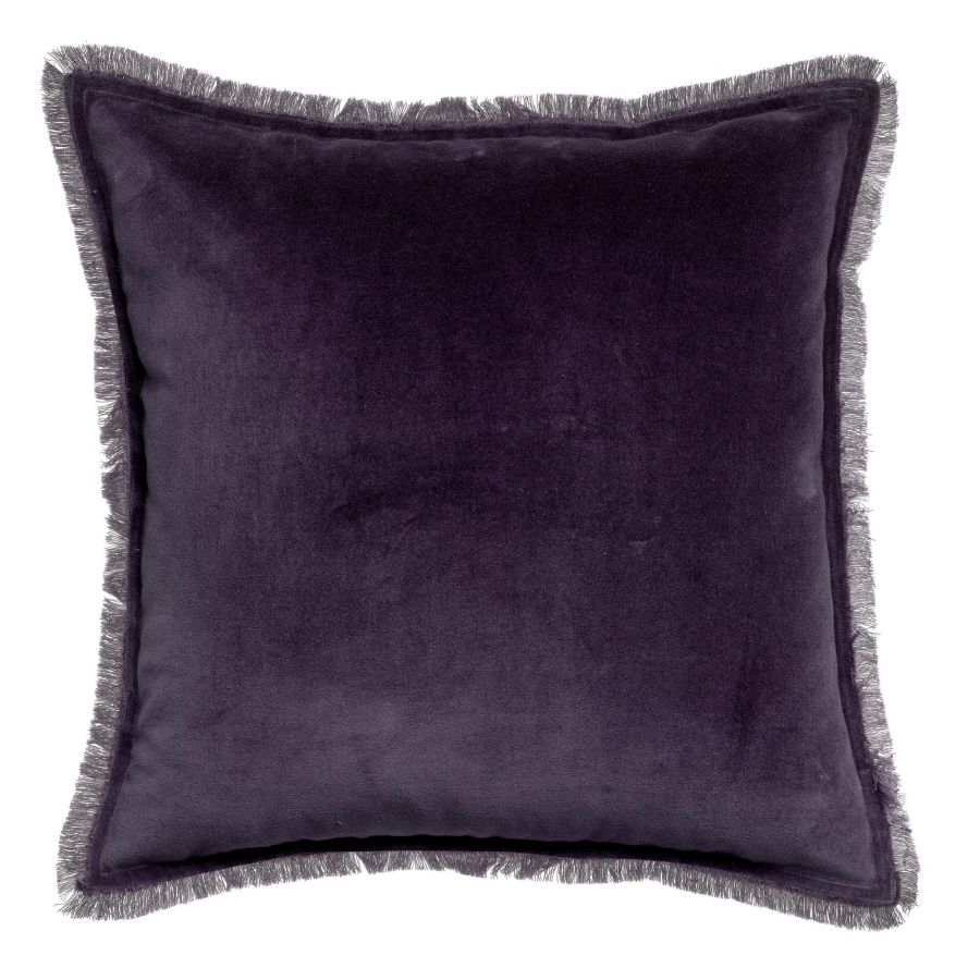 Coussin Fara velours raisin Vivaraise Nantes Les Petites Baladeuses
