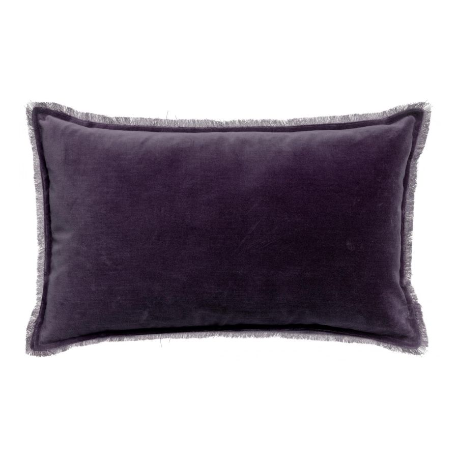 Coussin Fara velours raisin rectangle Vivaraise Nantes Les Petites Baladeuses