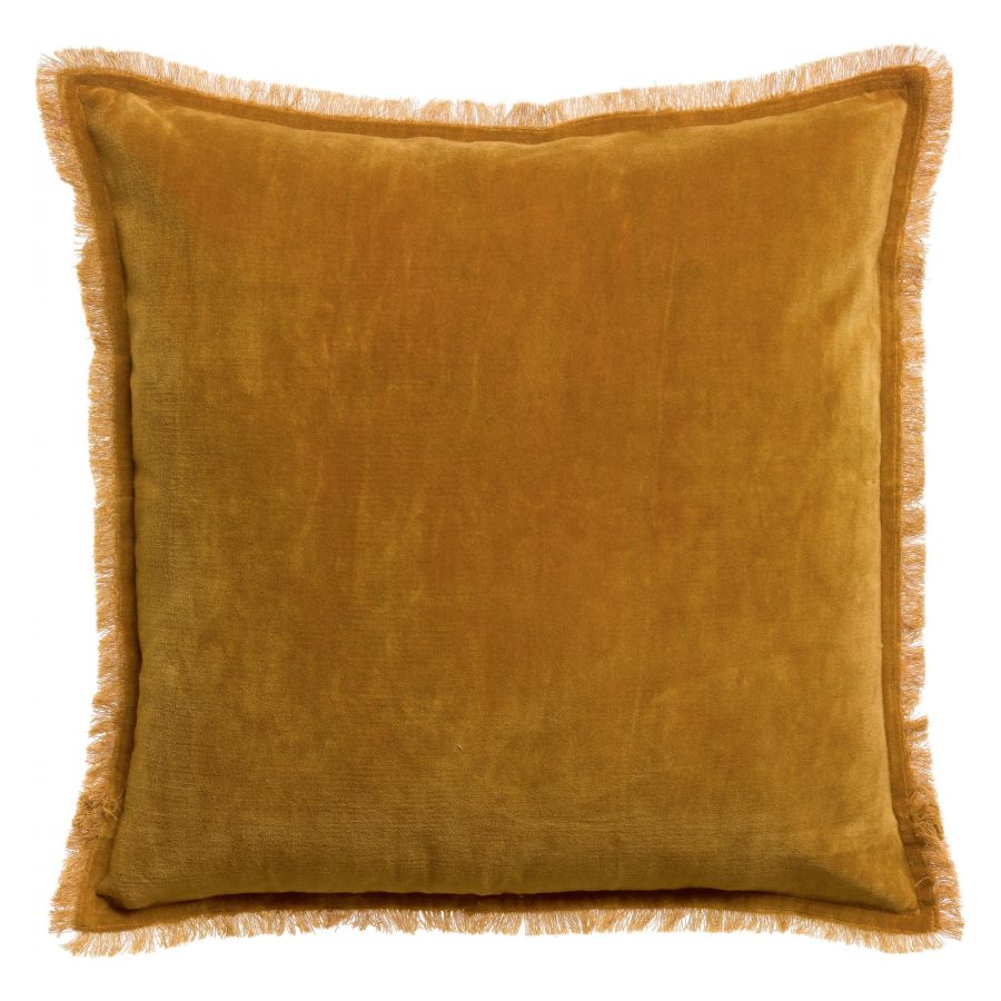 Coussin Fara velours safran Vivaraise Nantes Les Petites Baladeuses