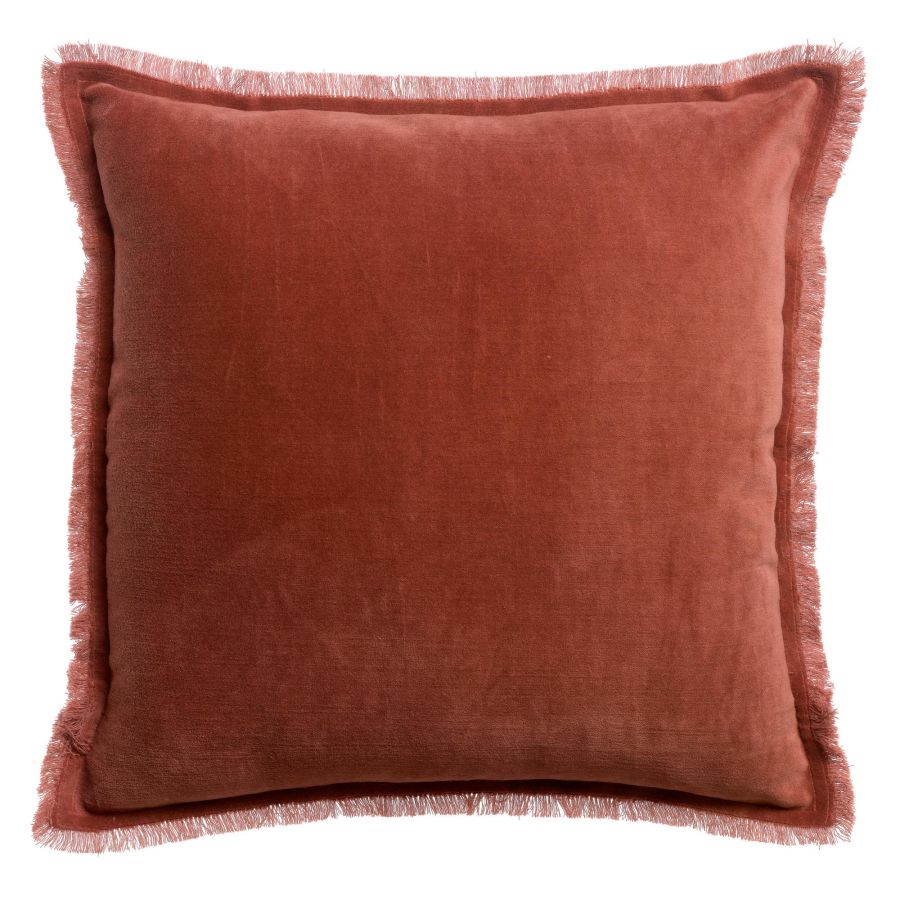 Coussin Fara velours sienne Vivaraise Nantes Les Petites Baladeuses