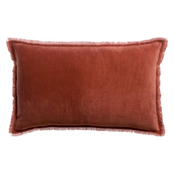 Coussin Fara velours sienne rectangle Vivaraise Nantes Les Petites Baladeuses