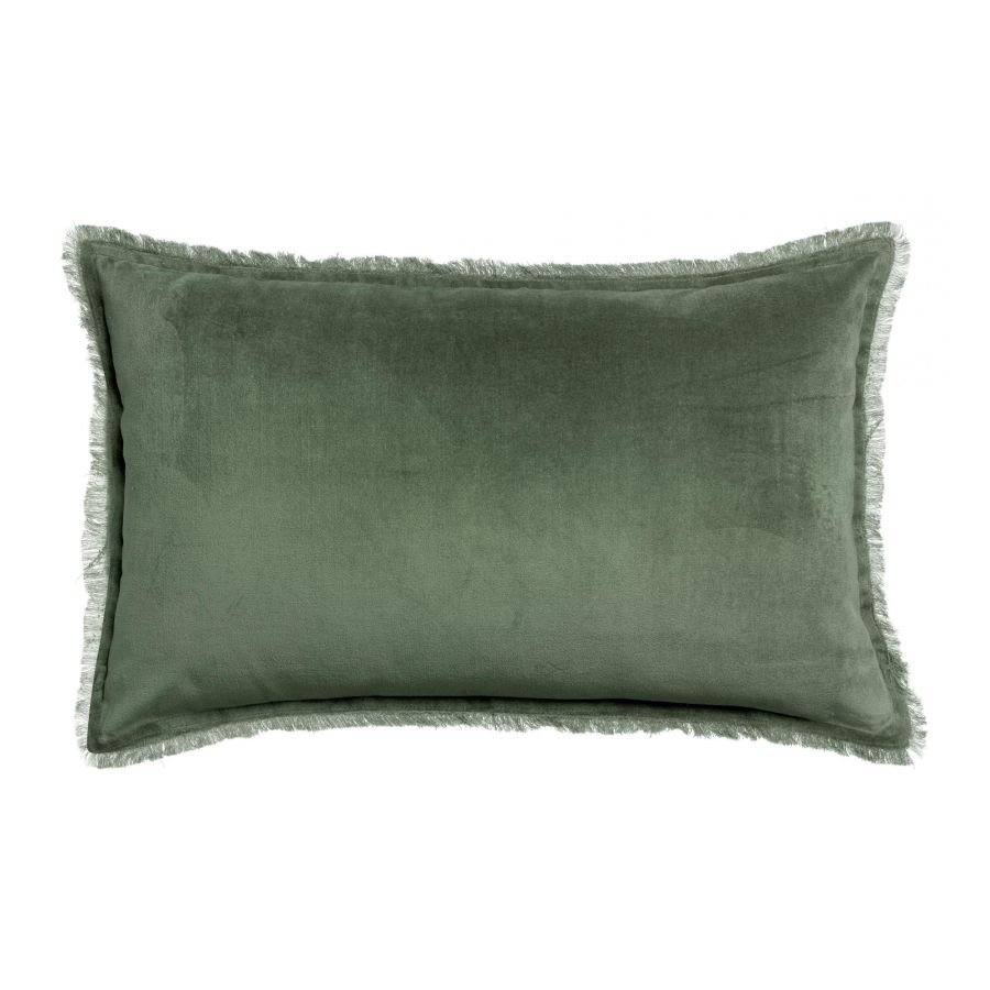 Coussin Fara velours thym rectangle Vivaraise Nantes Les Petites Baladeuses