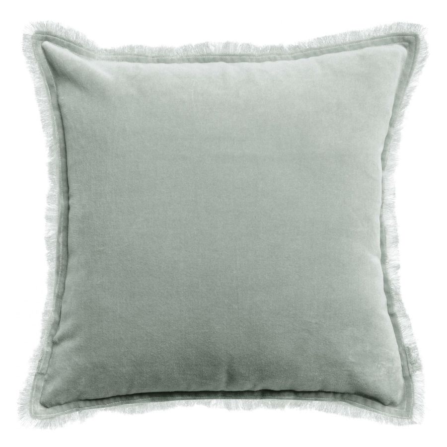 Coussin Fara velours titane Vivaraise Nantes Les Petites Baladeuses