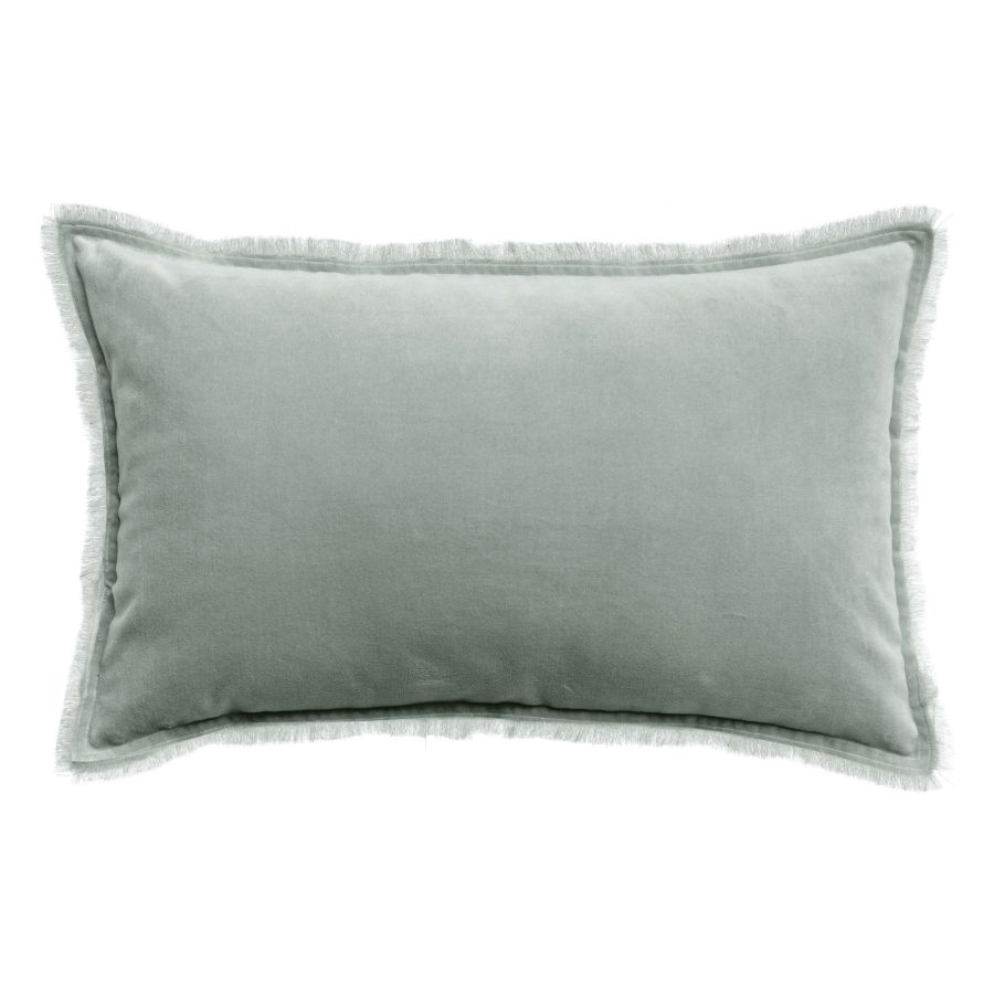 Coussin Fara velours titane rectangle Vivaraise Nantes Les Petites Baladeuses